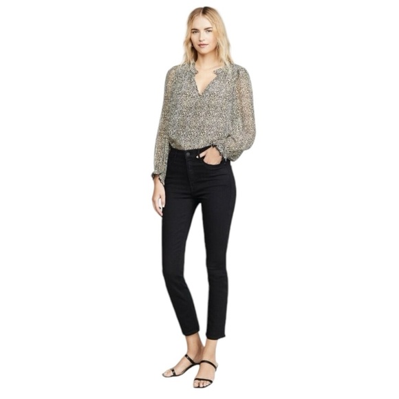 MOTHER The Dazzler Black Mid Rise Crop Stretch Denim Ankle Jeans 32 Not Guilty - Picture 2 of 9